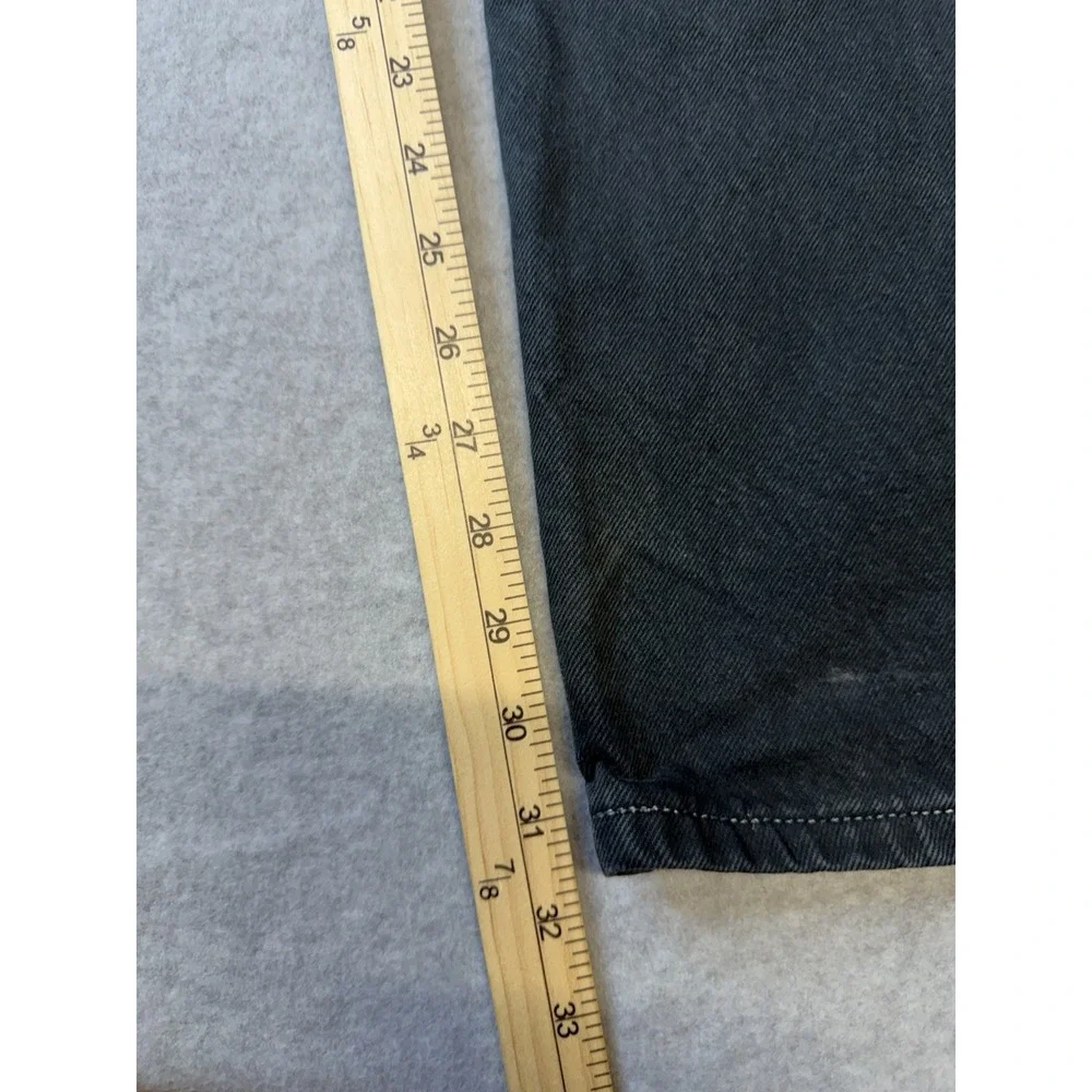 Vintage Y2K 2006 Levi's 501 Black Jeans 36x32 Button Fly Straight Leg Dark Wash